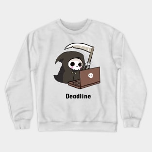 Cute grim reaper on a deadline Crewneck Sweatshirt